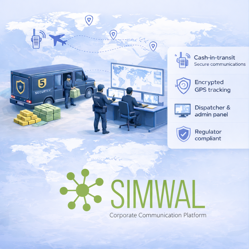 Dispatcher dashboard for secure logistics showing GPS tracking, task control, and team monitoring