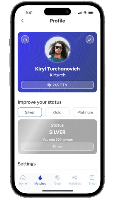 Votio engagement levels interface